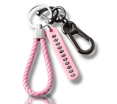 Picture of Pendant keychain Phone Number Anti-Lost Phone Number Key Ring for Car and Motorbike Key Ring for Bikers - Car - Bike - Home - Office Key Ring - Nice key Ring - key Ring