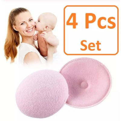 Picture of 4 pcs Washable Breatthable Absorbency Breasstt Pads Anti-overflow Maternity Nursing Pad Baby Feeding Breasttfeeding Mom Necessary