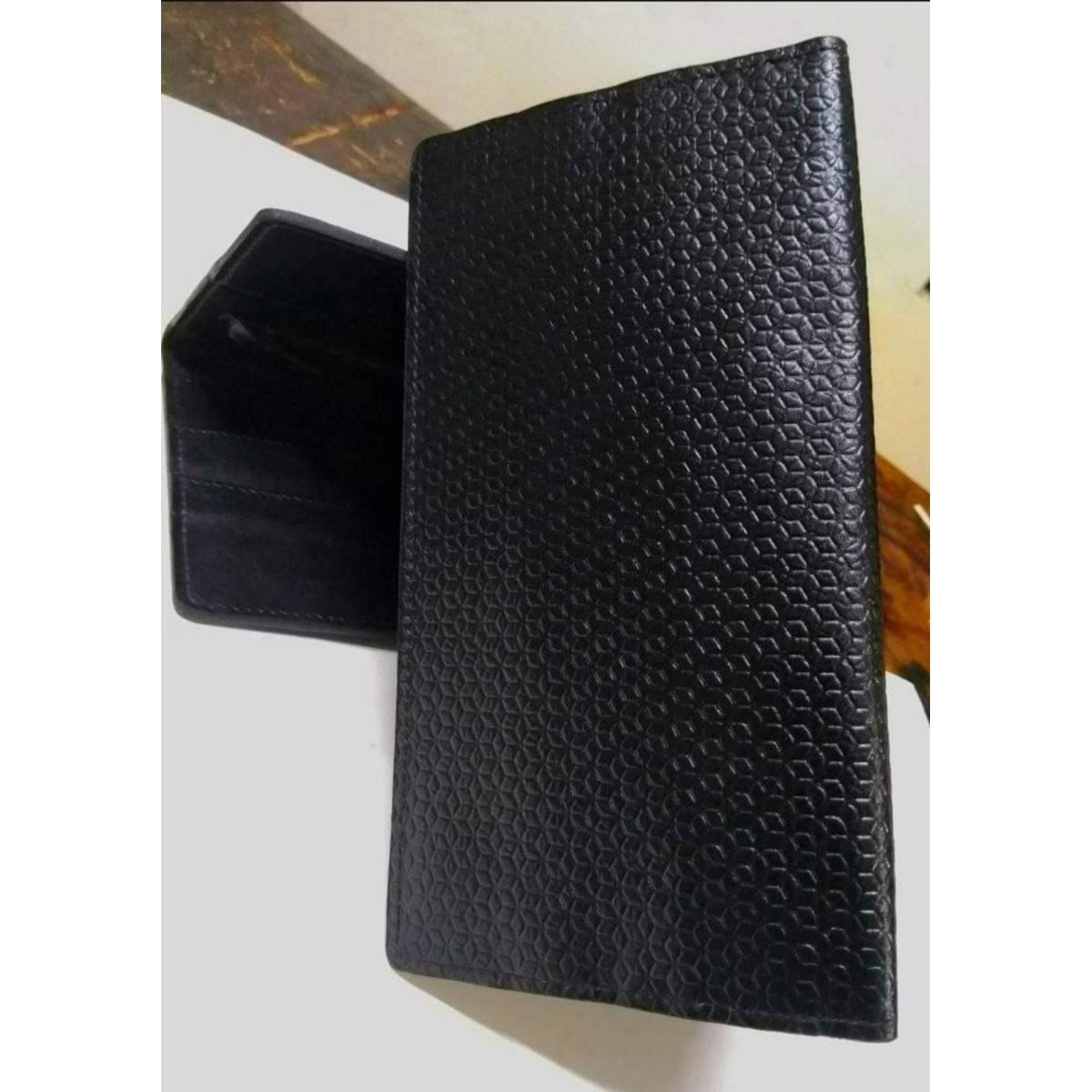 Picture of Stylish Pure Leather Long Money Bag Wallet For Men - Black - Wallet For Men - Money Bag For Men - মানি ব্যাগ - Wallet For Men