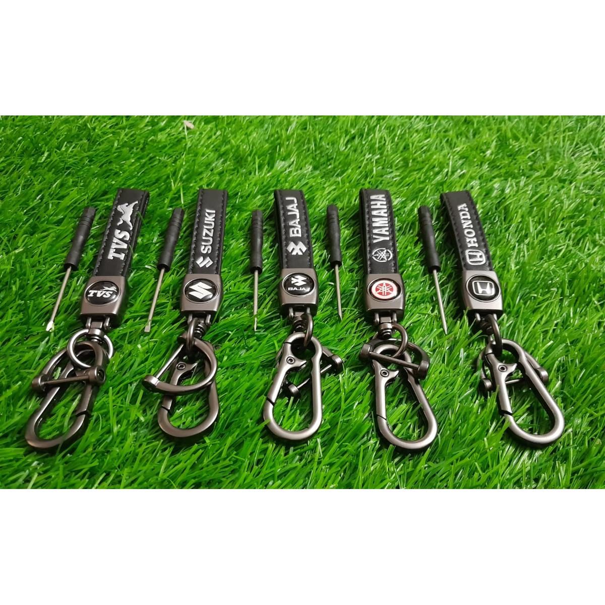 Picture of Key Ring for Bike Motorcycle Accessories Rainbows BikLeather Keychain Compatible with Key Chain Car Logo Key Ring Accessories Keyring with Logo with Phone Number Plate