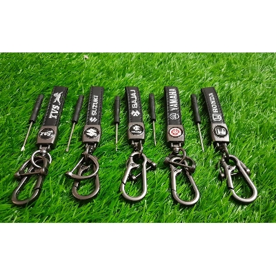 Picture of Key Ring for Bike Motorcycle Accessories Rainbows BikLeather Keychain Compatible with Key Chain Car Logo Key Ring Accessories Keyring with Logo with Phone Number Plate