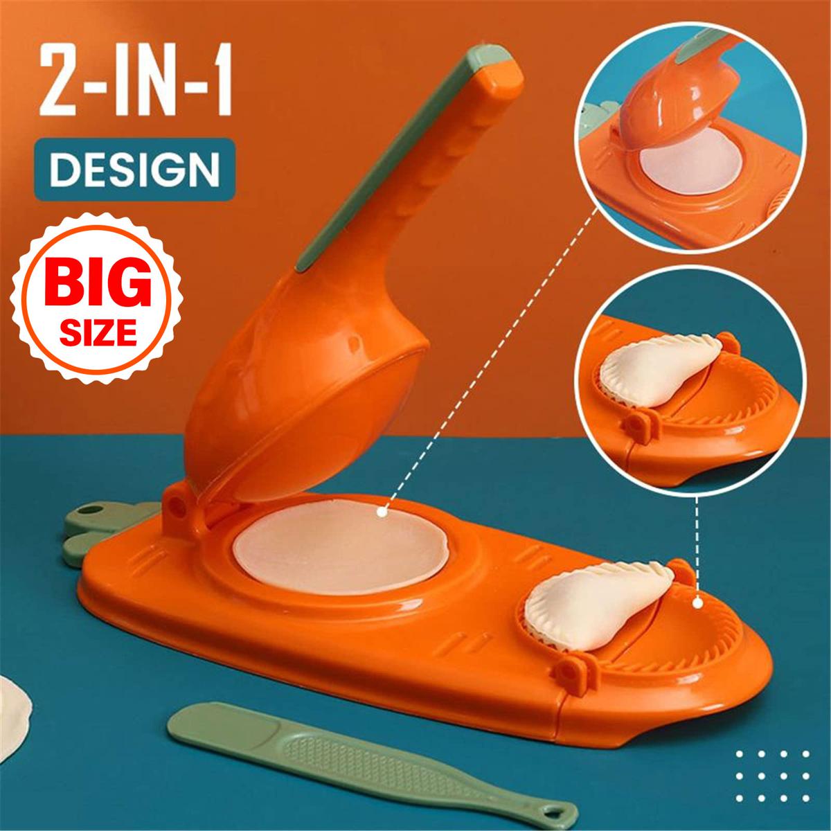 Picture of 2 in 1 Plastic Manual Dumpling Momo Maker Molds Dough Dumpling Press Tool Chinese Jiaozi Mold Cooking Wrapper Dumpling Maker Kitchen Tools