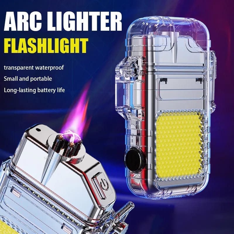 Picture of Lighter Transparent Waterproof ARC Electric USB Camping Flash light Rechargeable