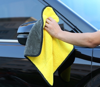 Picture of 30X30 cm Car Bike Wash Double Layer Ultra Soft Scratch Proof Microfiber Towel