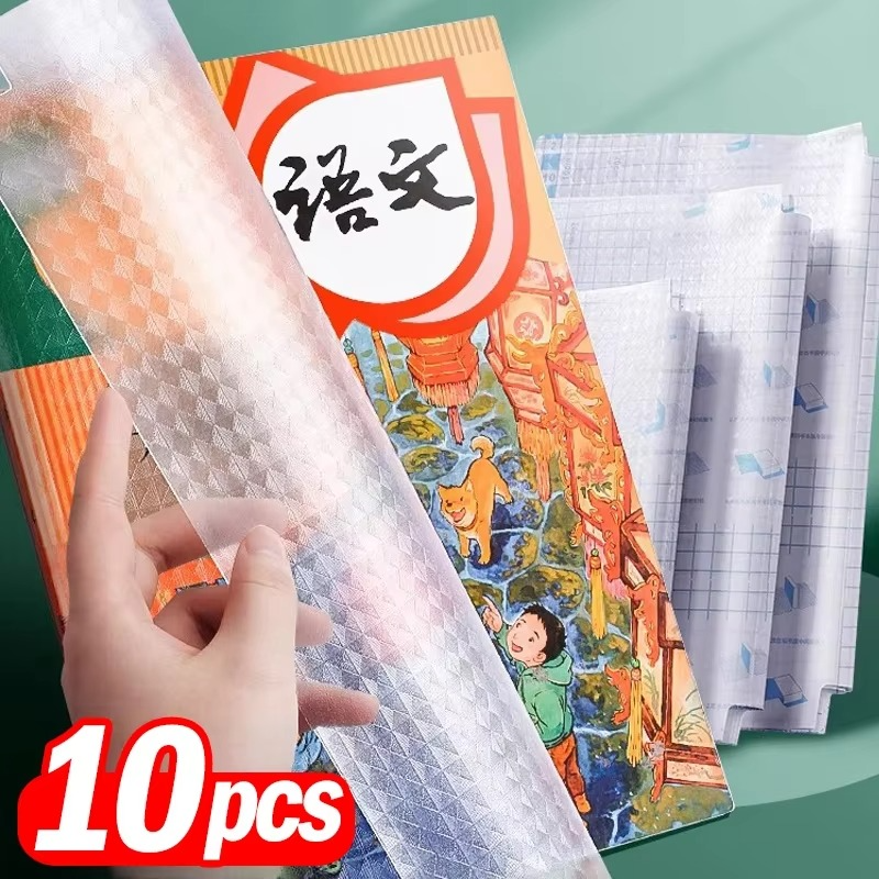 Picture of 10 pieces Book Cover -Self-Adhesive Anti-Scratch Book Cover – Plastic Protector for Durable, Scratch-Resistant Protection
