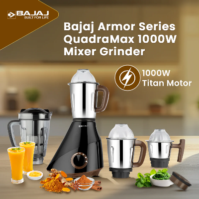 Picture of Bajaj Armor Series QuadraMax 4 Jar 1000W Mixer Grinder blender Armor Series QuadraMax 
