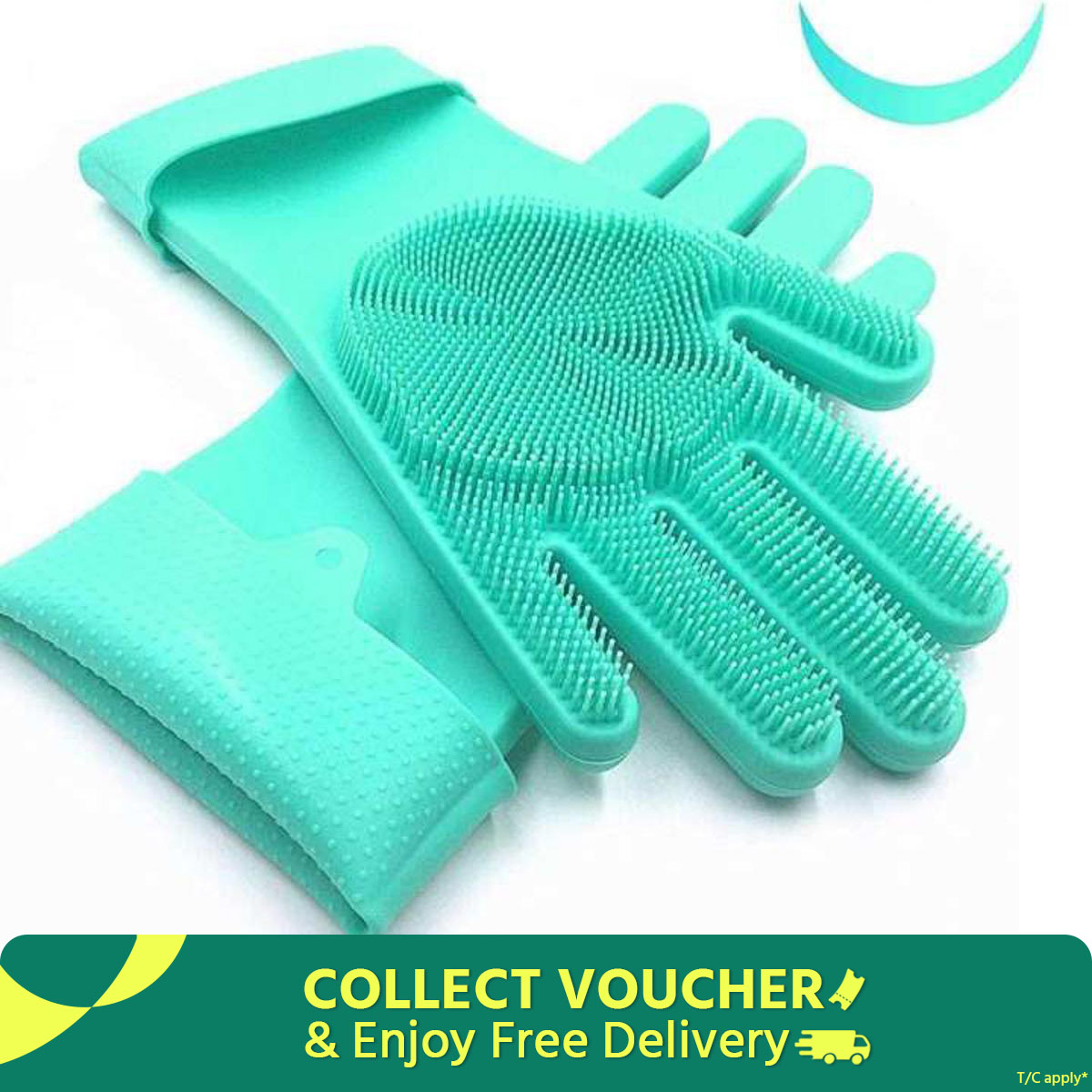Picture of Silicone Dish Washing Kitchen Hand Gloves- Multicolor - Hand Gloves - Hand Gloves - Hand Gloves
