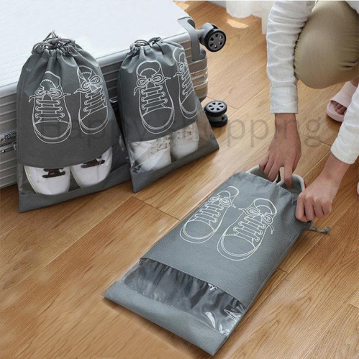 Picture of 1,3,5PCS Visible Home Storage Bag Non-Woven Dustproof Drawstring Storage Bags clothing Travel Pouch handbag Organizer Shoe Dust Bag