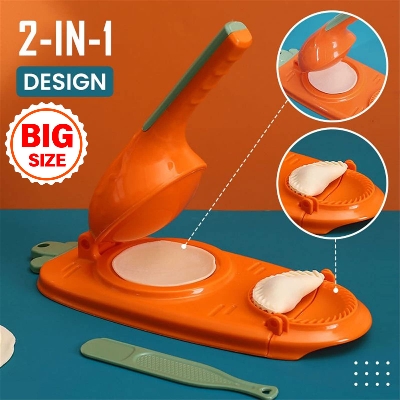 Picture of 2-in-1 Dumpling Maker Pitha Maker, Manual Dough Presser Dumpling Wrapper Mold Dough Pressing Tool Kitchen Pastry Baking Tool accessories