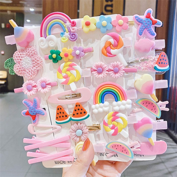 Picture of 14 Pcs Baby Girl Hair Clip Set for Children Hair Accessories