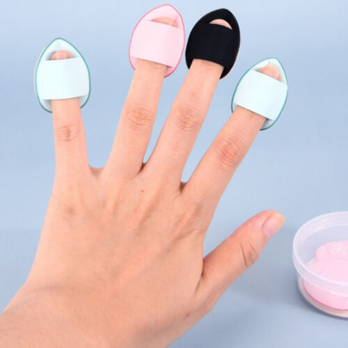 Picture of 3 /5 /10 Pc Mini Size Finger Shape Air Cushion Soft Sponge Cosmetic Puff Foundation Makeup Blender Under Eye Concealer Makeup Puff Tool