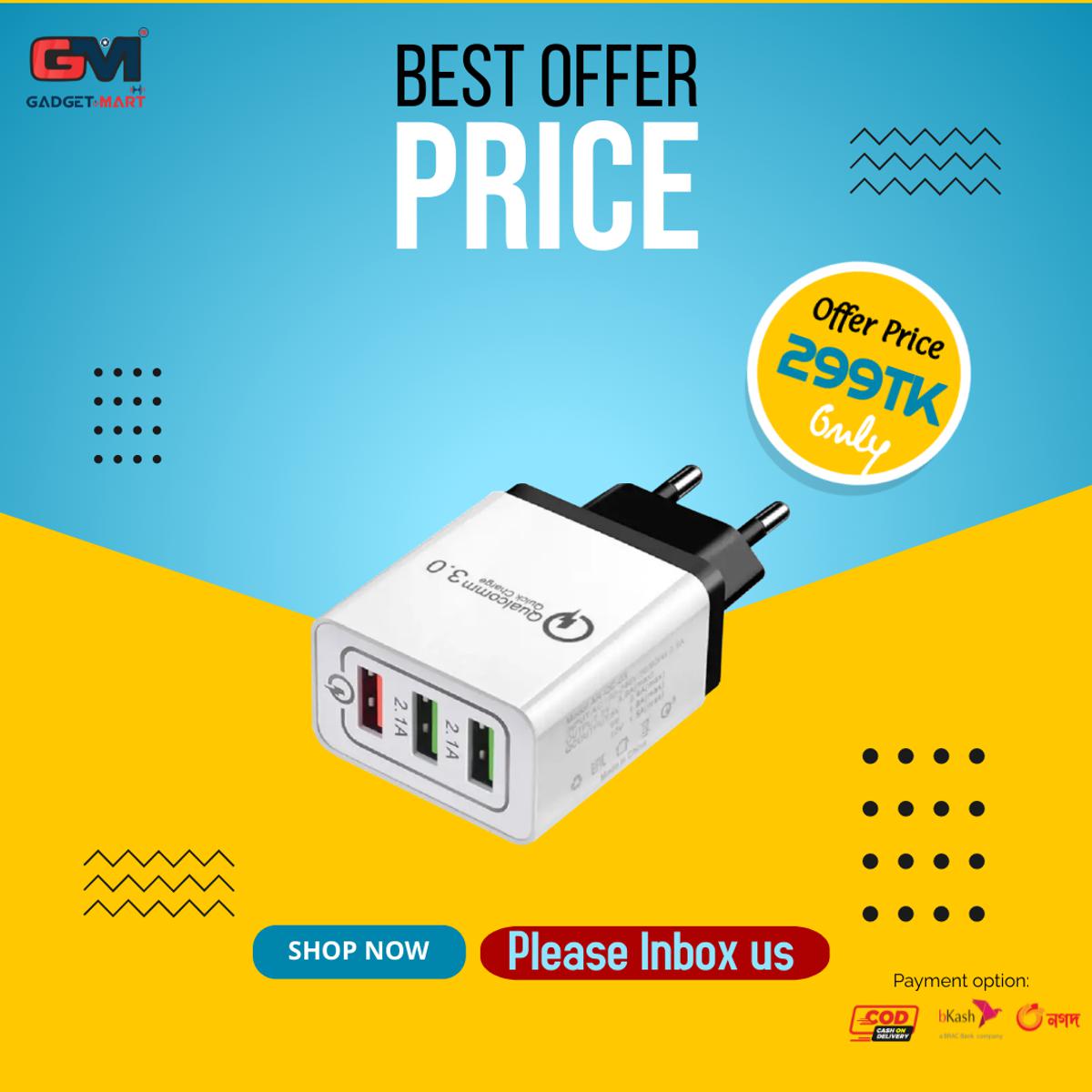 Picture of Super Fast 3.0 Charging Mobile Phone USB Charger