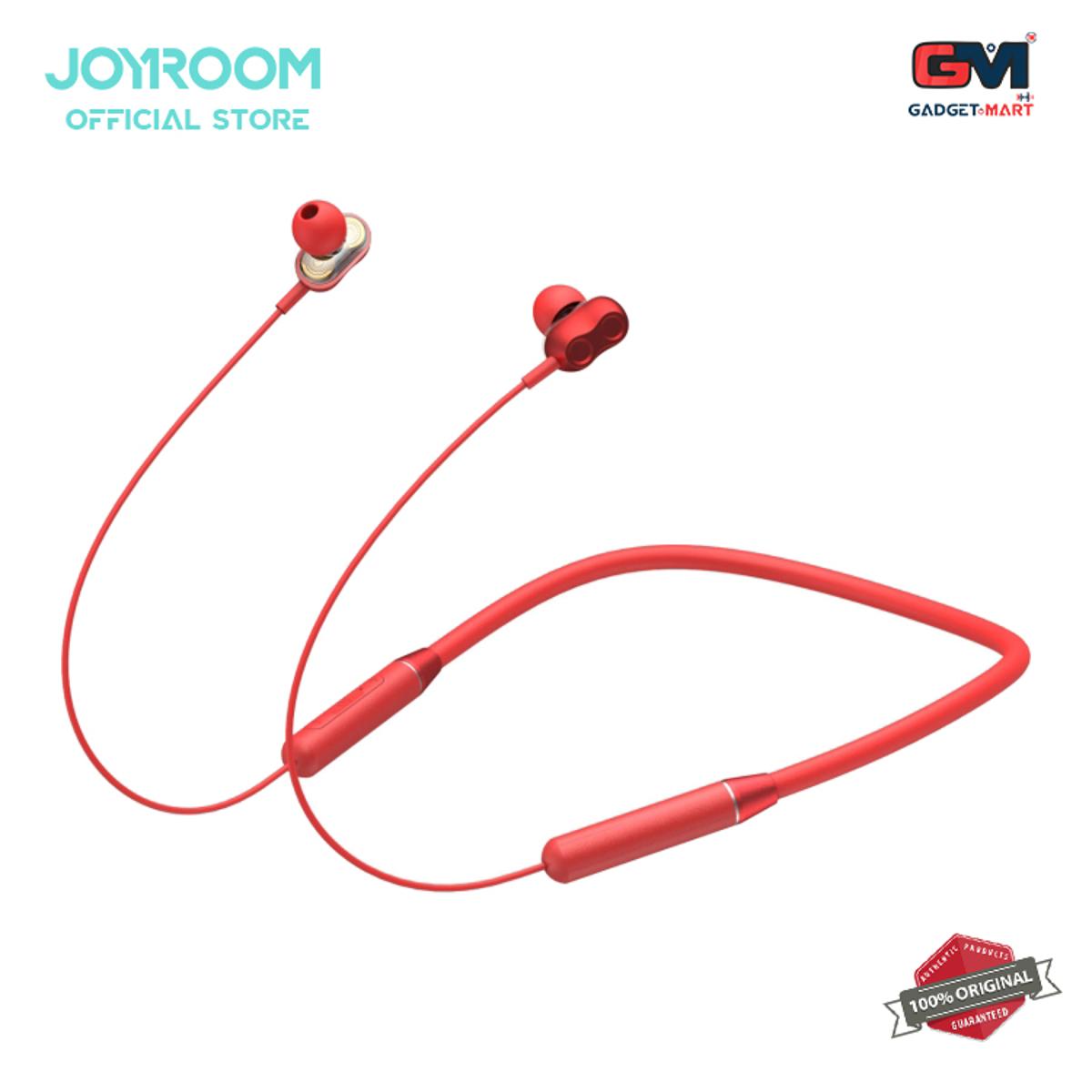Picture of JOYROOM JR-DY01 Neckband Wireless Bluetooth Magnetic Dual Dynamic In-ear Sports Outdoor Earphone - Red)
