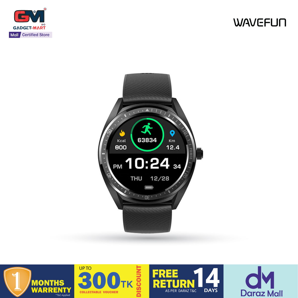Picture of Wavefun AIDG S Smart Watch - Black