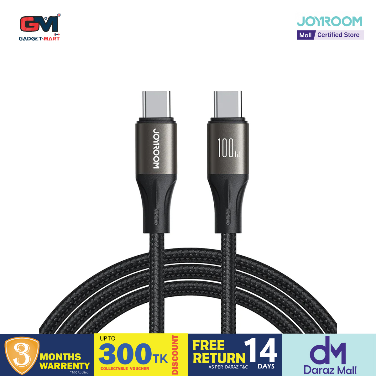 Picture of Joyroom (SA25-CL3) Light-Speed Series 30W Fast Charging Data Cable (Type-C to Lightning) 1.2m-Black
