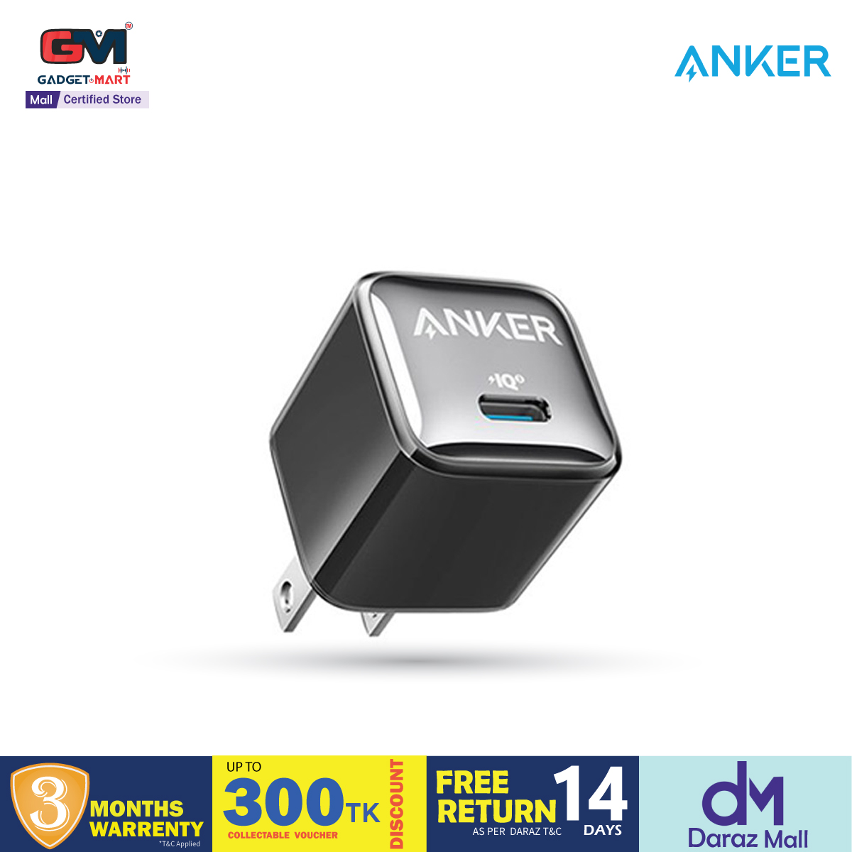 Picture of Anker Nano Pro 20W PIQ 3.0 Fast Charger  - White