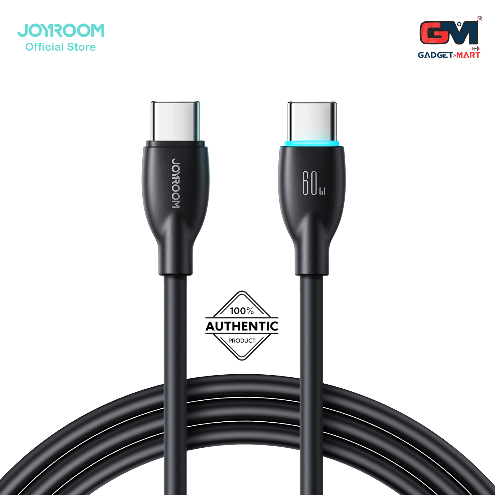 Picture of Joyroom S-A30 Star-Ring Series 60W Fast Charging Data Cable (Type-C to Type-C) 1m-Black