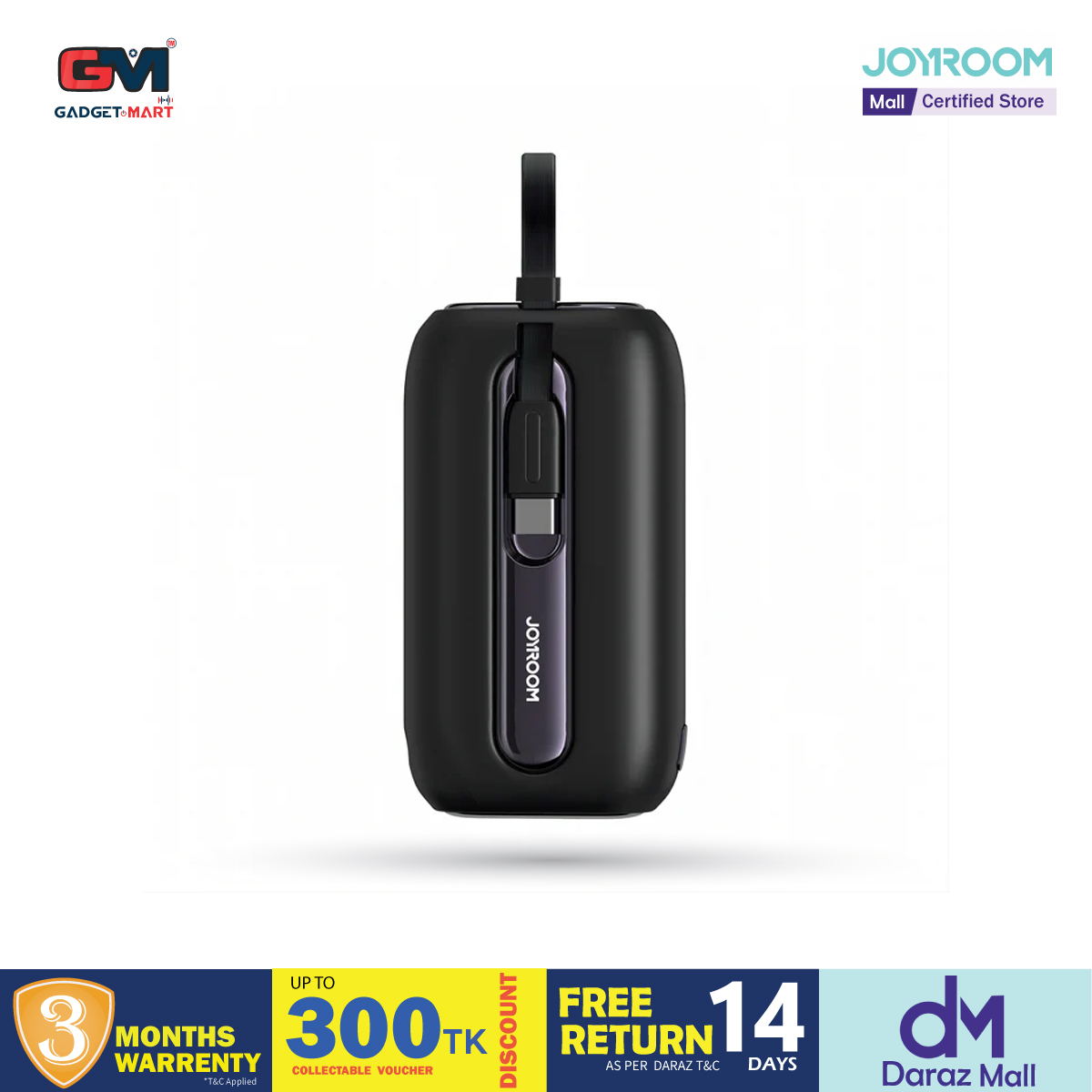 Picture of Joyroom JR-L012 10000mah 22.5W Fast Charging Mini Power Bank - Black