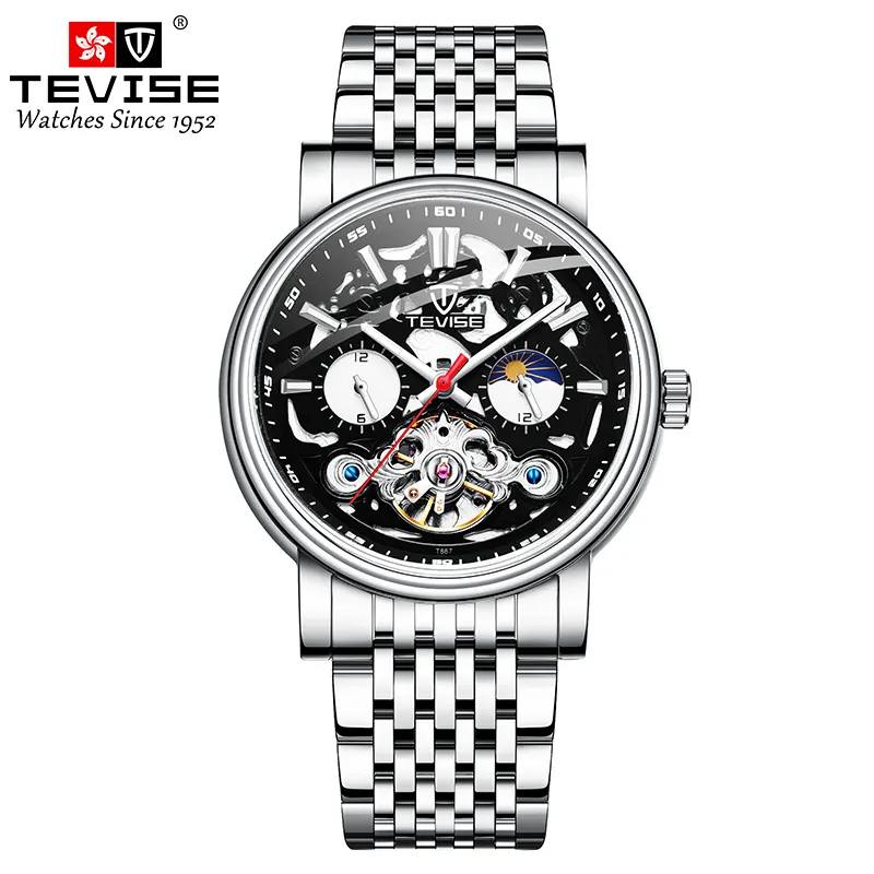 Picture of TEVISE T867 Luxury Branded Automatic Wrist Watches Stainless Steel Men Skeleton Watch