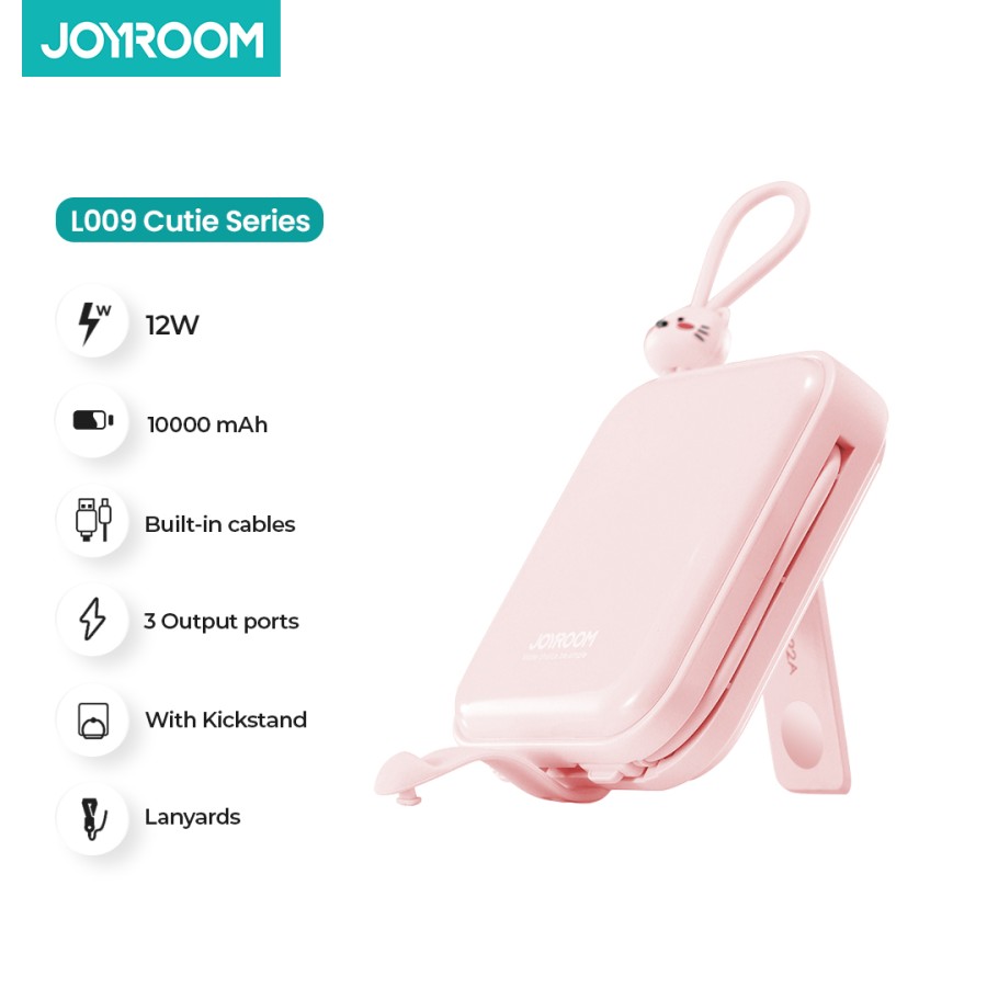 Picture of JOYROOM L009 Cutie Series10000mAh Power Bank with Kickstand - Black