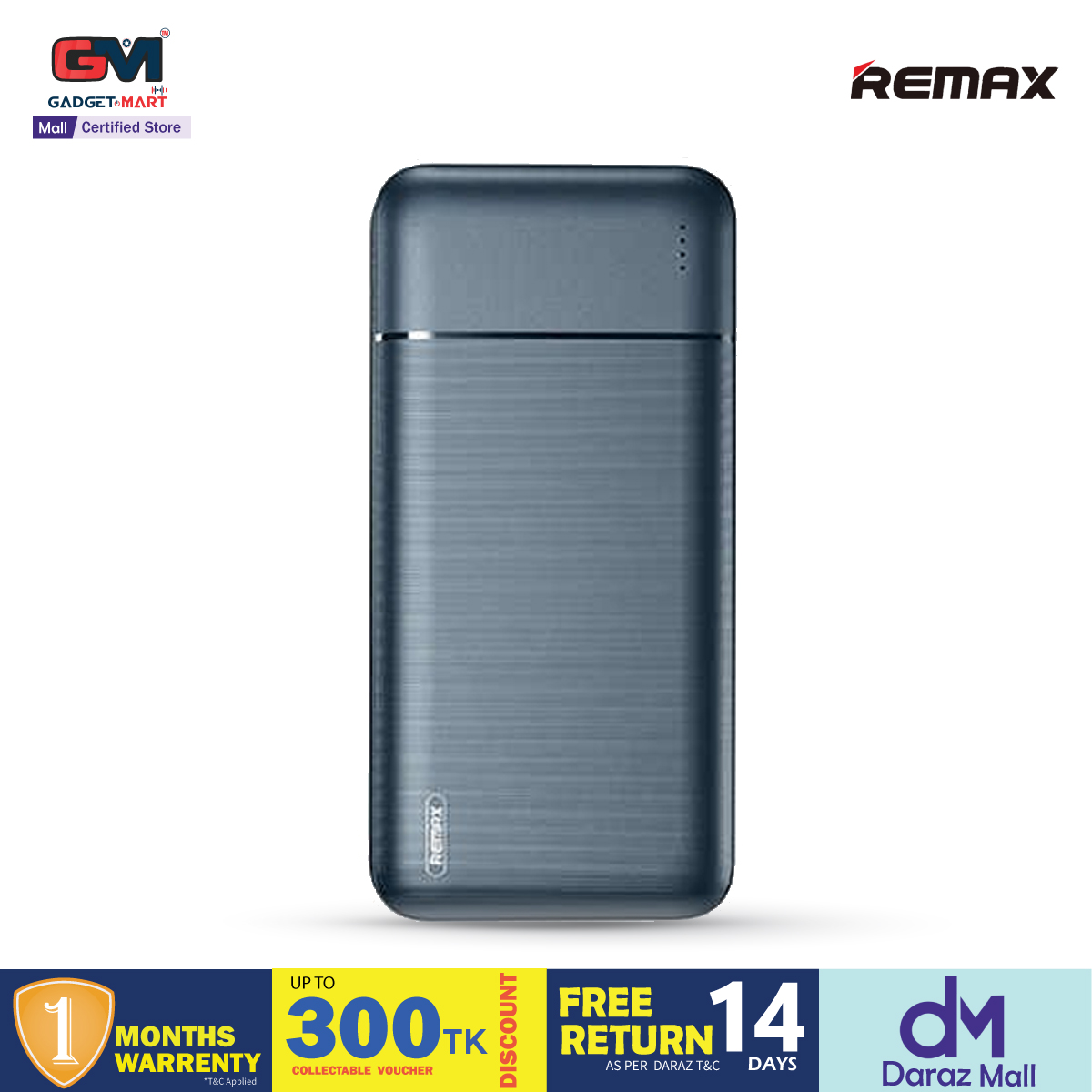 Picture of Remax RPP-96 Lango Series Dual USB Ports 10000mAh Power Bank- Black