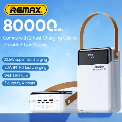 Picture of REMAX RPP-566 LESU II Series 20W+22.5W Cabled FAST CHARGING 80000mAh Power Bank