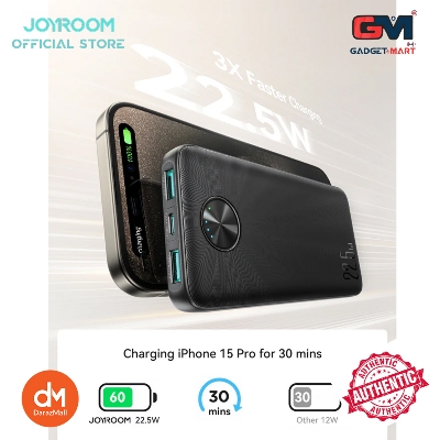 Picture of JOYROOM JR-PBF15 22.5W 10000mAh LED Fast Charging Power Bank with Cable - Black