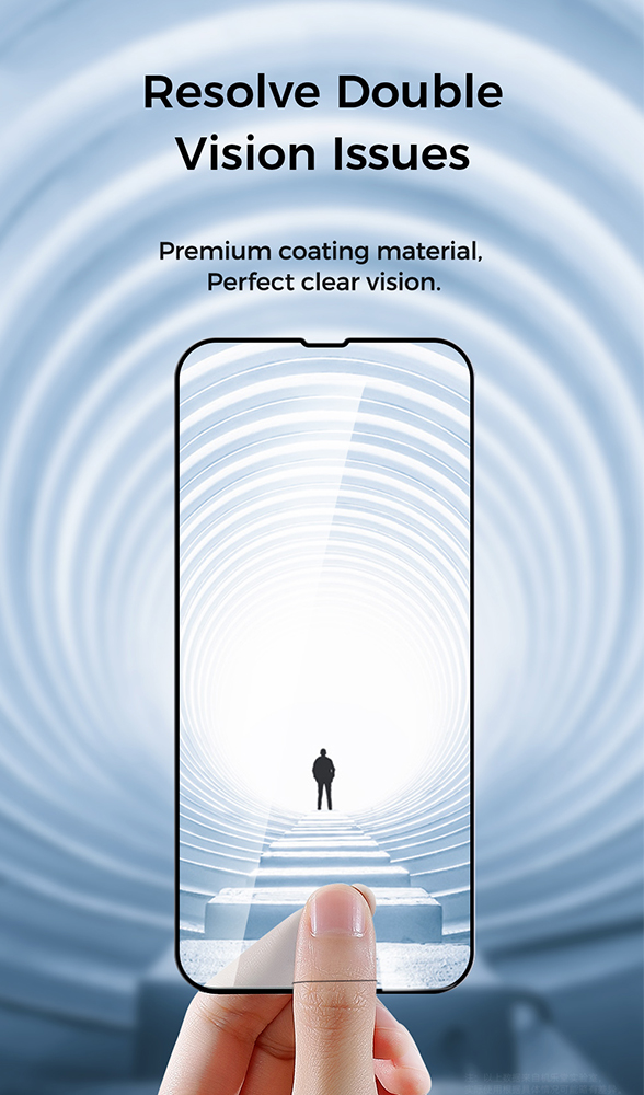 Picture of Joyroom JR-MLG0280 2.5D Full Screen Privacy+Dustproof with Black Edge Tempered Glass Screen Protector for iPhone 15 & iPhone 16