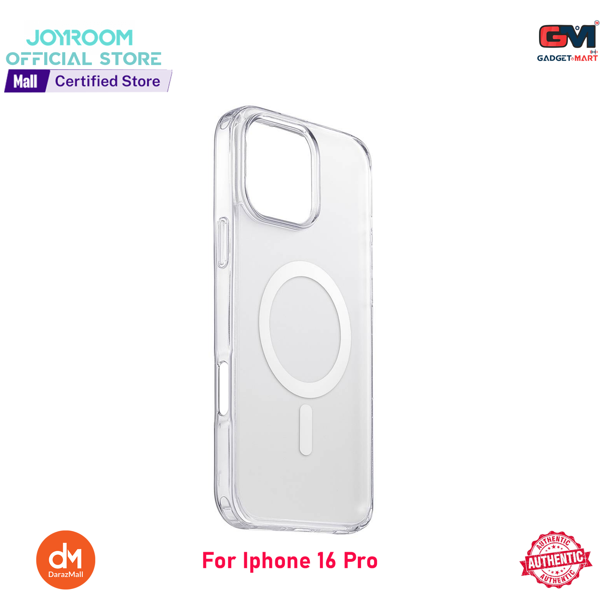 Picture of Joyroom JR-16FG6 Magnetic Protective Phone Case for iPhone 16 Pro-Matte Transparent