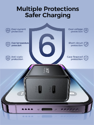 Picture of Joyroom JR-TCF09 40W 2C Fast Charger EU Plug-Black