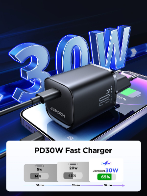 Picture of JR-TCF07EU Speed Series PD 30W Single-Port Charger (EU Plug) -Black