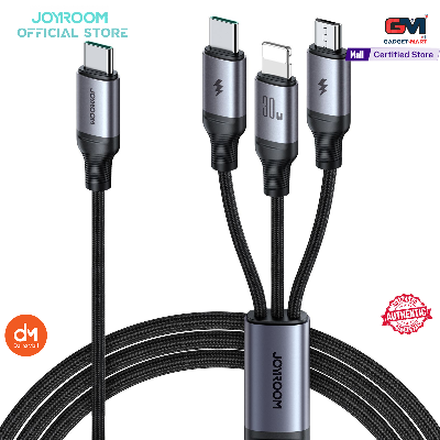 Picture of Joyroom S-A21 Speedy Series 30W 3-in-1 Fast Charging Cable (Type-C To Lightining + Type-C + Micro) 1.2m-Black