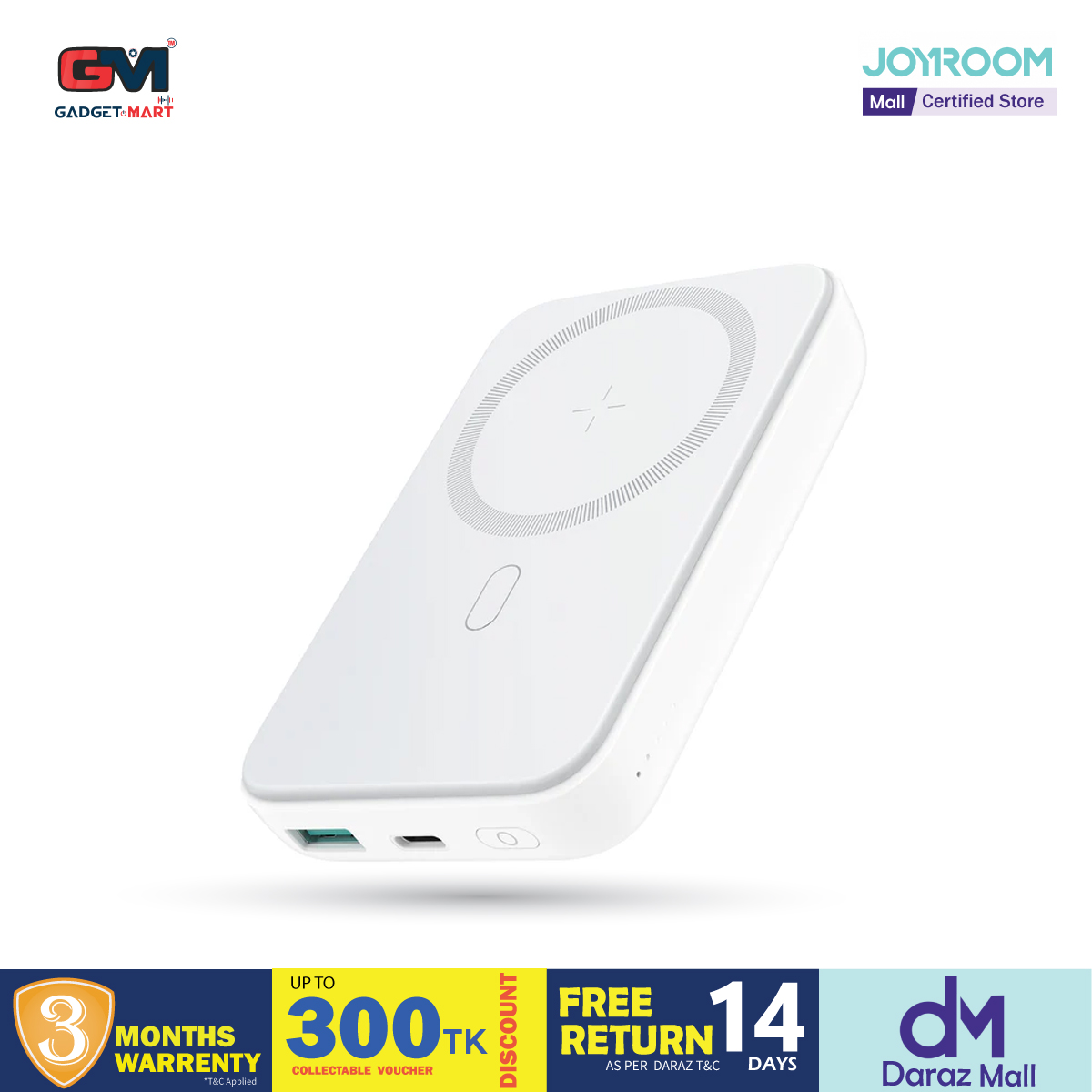 Picture of Joyroom JR-W020 20W Small & Mini 10000mAh PD Magnetic Wireless Power bank - White