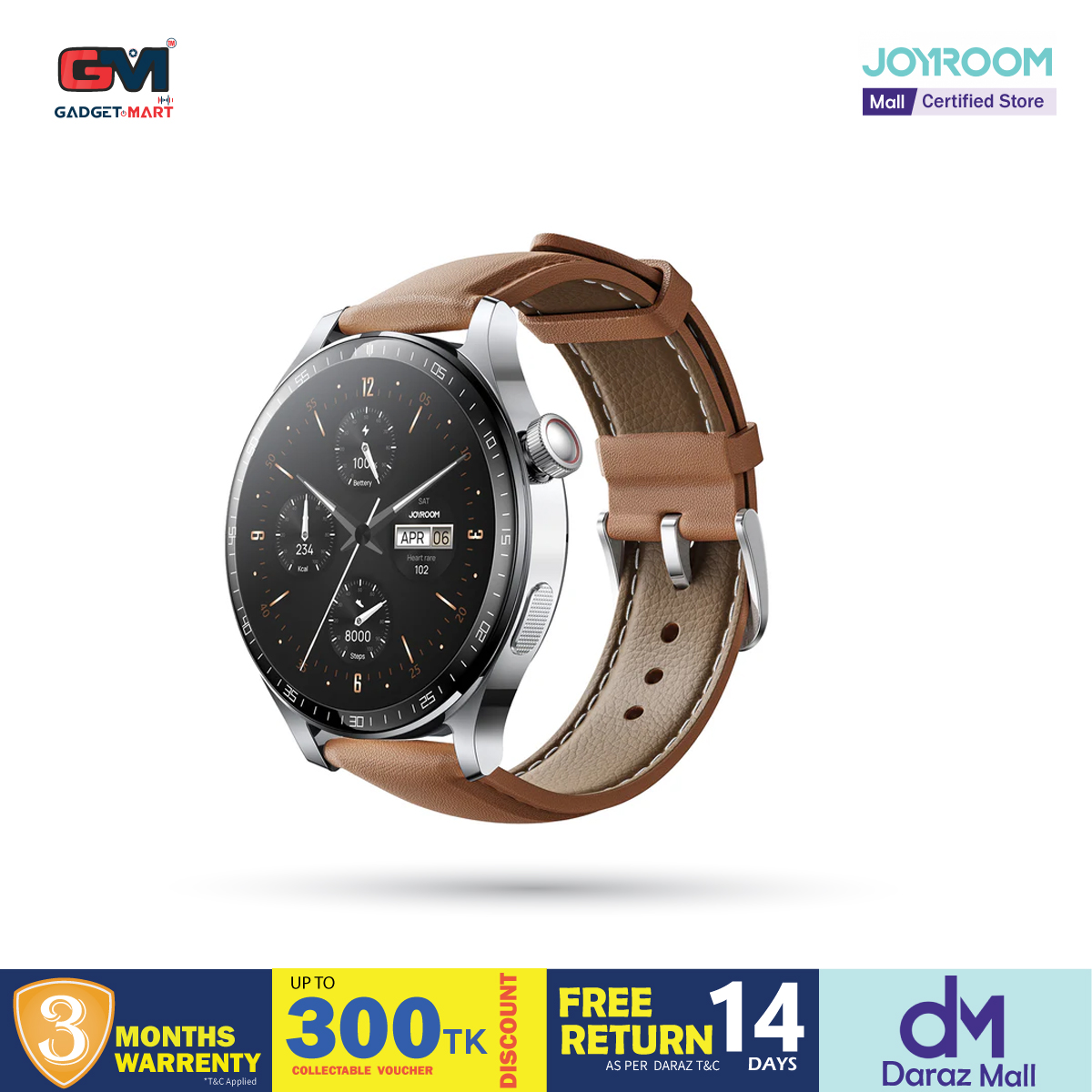 Picture of JOYROOM JR-FC2 Pro Classic Series Smart Watch (Answer/ Make Call) - (2 Type Belt)