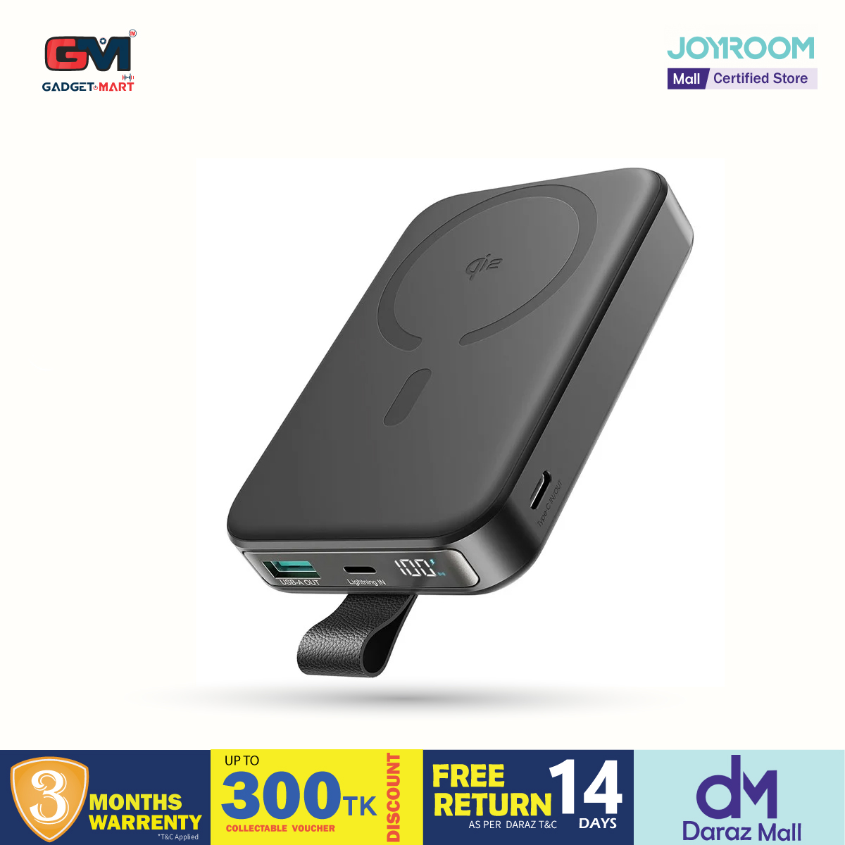 Picture of JOYROOM JR-PBM11 Qi2 Technologys 10000mAh 22.5W Magnetic Power Bank Kickstand Wireless Charger
