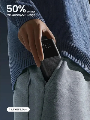 Picture of Joyroom JR-PBC06 30W 10000mAh Mini Power Bank with Dual Cables - Black