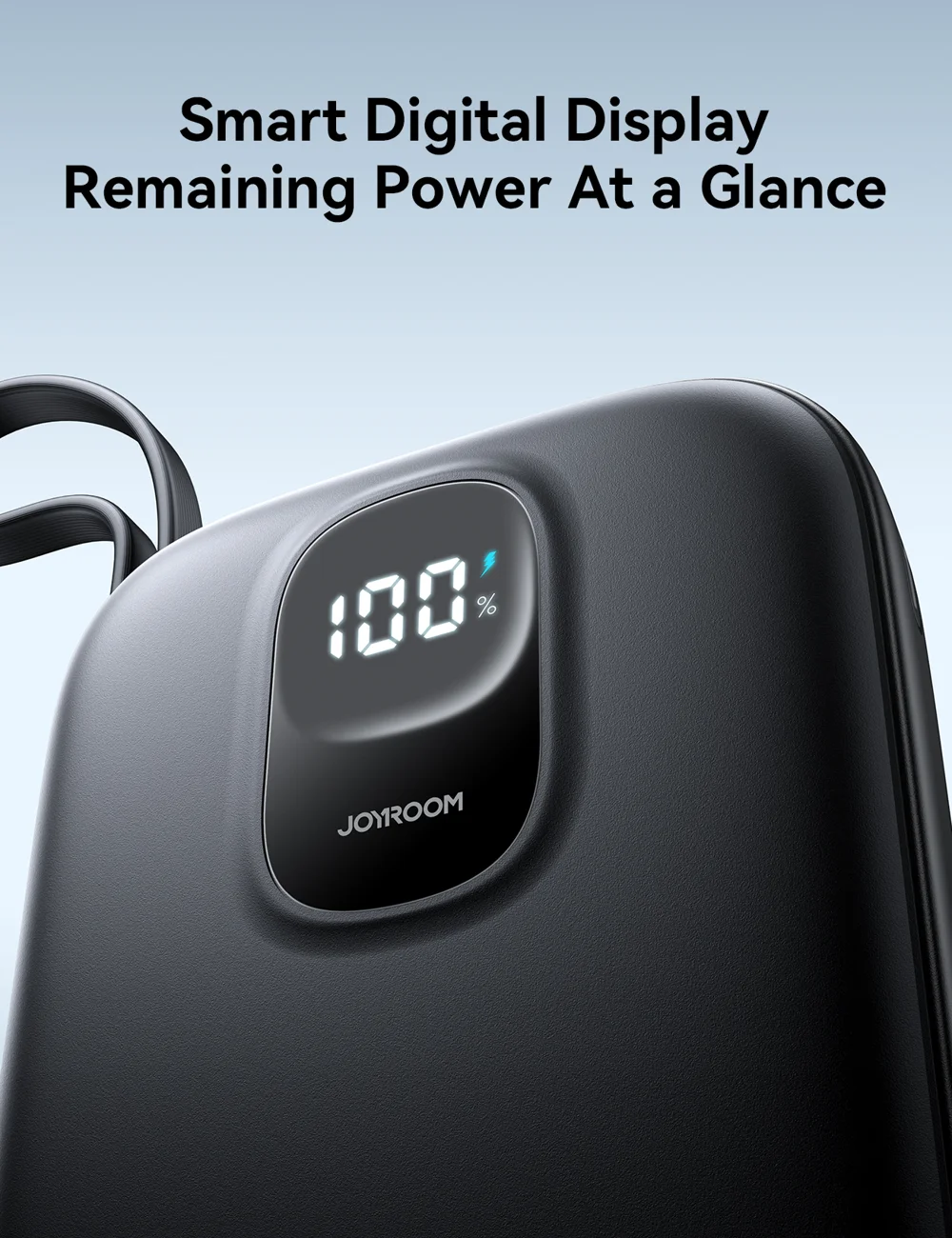 Picture of Joyroom JR-PBF18 22.5W Powerbank 10000mAh With Lightning Cable - Black