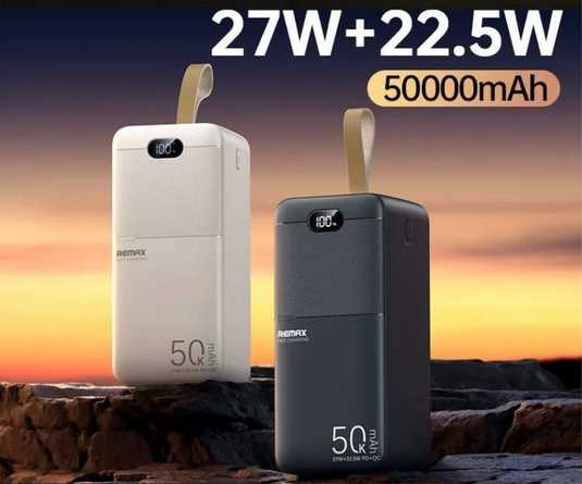 Picture of Remax RPP-117 Piloteer Series 50000mAh 27W Fast Charging (PD 27W+QC 22.5W) Power Bank - White