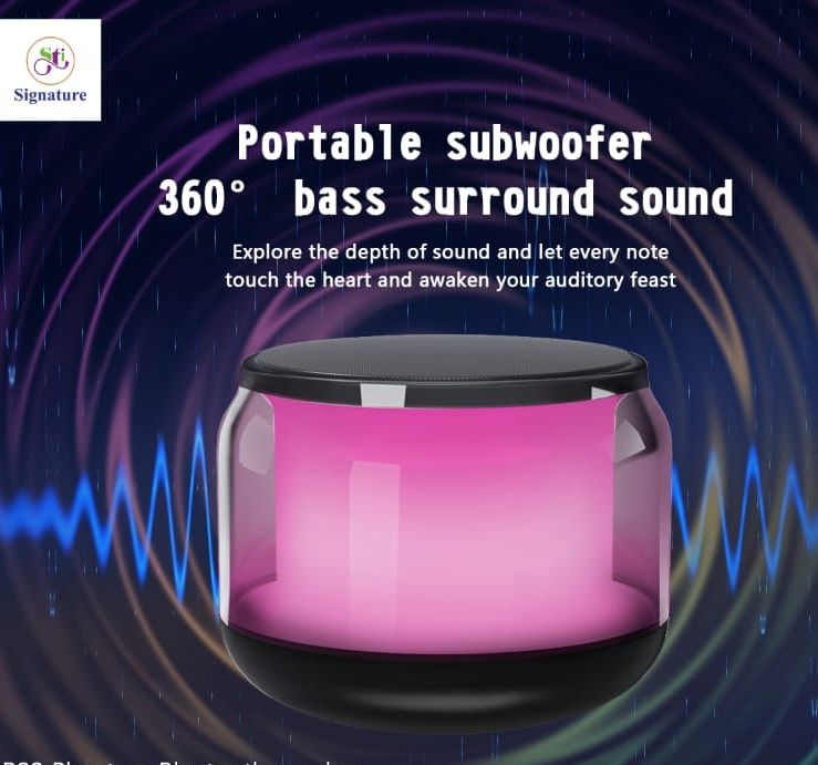 Picture of Signature STI-DR32 Transparent RGB Wireless Speaker - Black