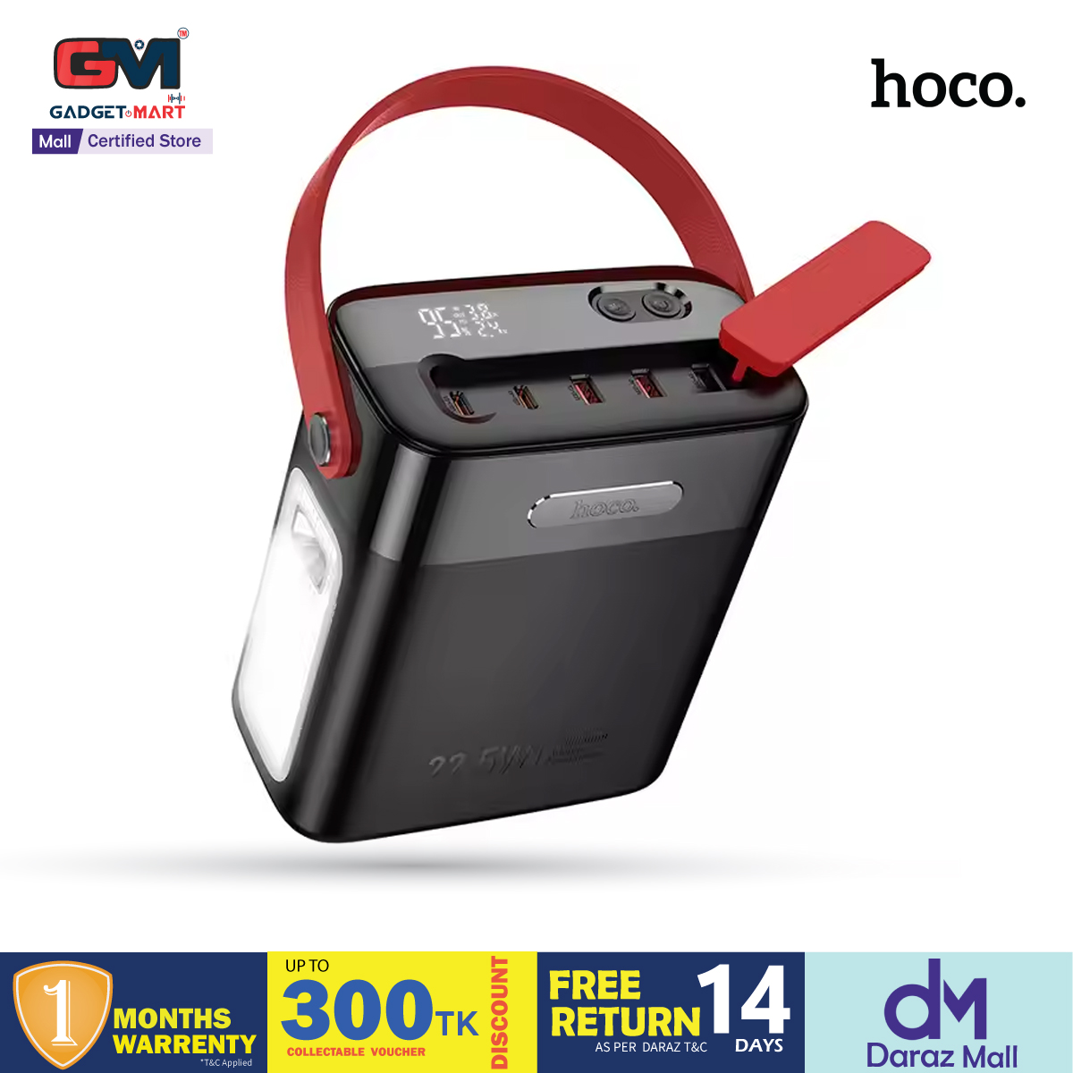 Picture of HOCO J143 22.5W Fast Charging Big Capacity 80000mAh Power Banks With Portable Outdoor Desk Lamp