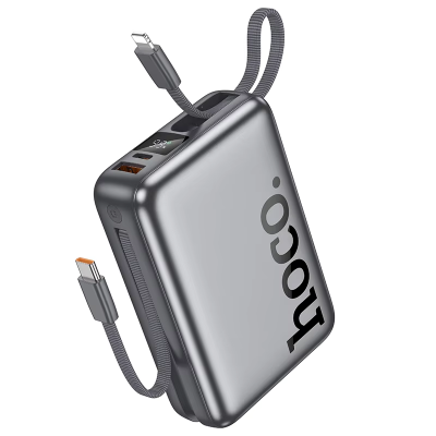 Picture of HOCO Q39 22.5W 20000mAh with Two Built-in Cables PD Fast Charging Power Bank for iPhone 16 Pro Max & others, Also Charge 4 Devices at Once