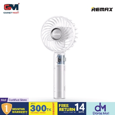 Picture of REMAX RS-SF01 Transparent Rechargable Handheld Fan - Clear