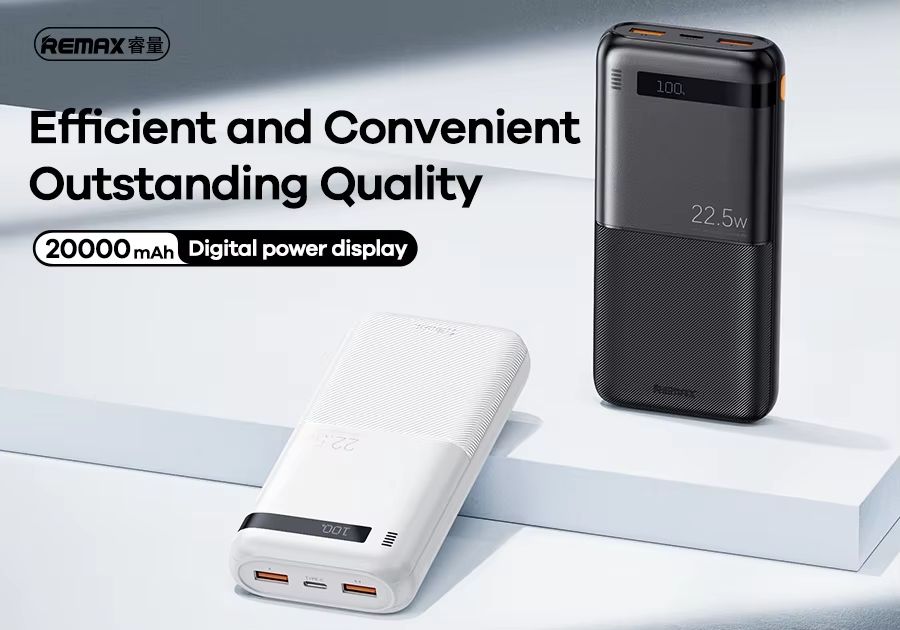 Picture of REMAX RPP-72 Piloteer Series 20000mAh PD+QC Fast Charging Power Bank(PD 20W+QC 22.5W) - Black