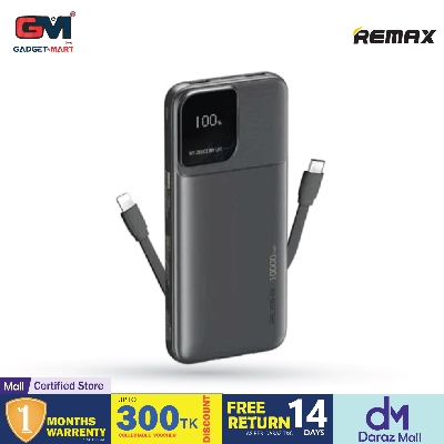 Picture of Remax Rpp-657 Fast Charging Mini Cheap Power Bank Portable With Data Cable Ultra Thin Small 10000mAh Powerbank