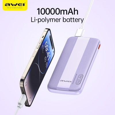 Picture of Awei P20K 2.4A Fast Charging Slim Looking 10000mAh PowerBank With Dual Output