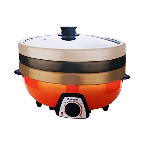 Picture of Miyako With Double Pot, Removable non-stick pan, Automatic cooking and warming system MC-550T (5.5 LTR) Miyako 3 Pot Multi cooker, Electric Curry Cooker