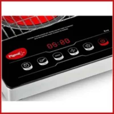 Picture of Pigeon Eva Plus 2000W 3-Ring Infrared Cooker with Time Control, Fire Choice Option, and Feather Touch Operation (Best price)