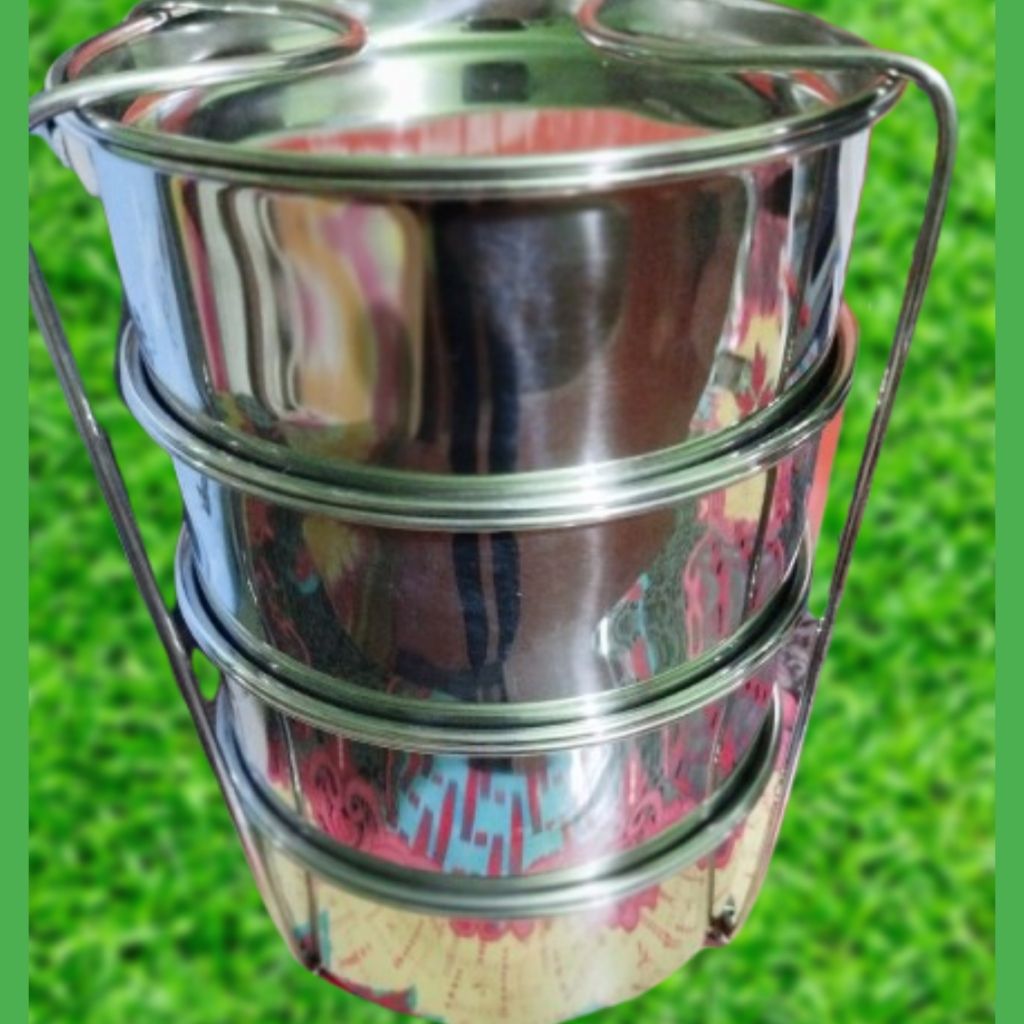 Picture of Kiam Monalisa Steel Hot Tiffin Carrier Lunch Pot - Box - Tiffin Box For Office