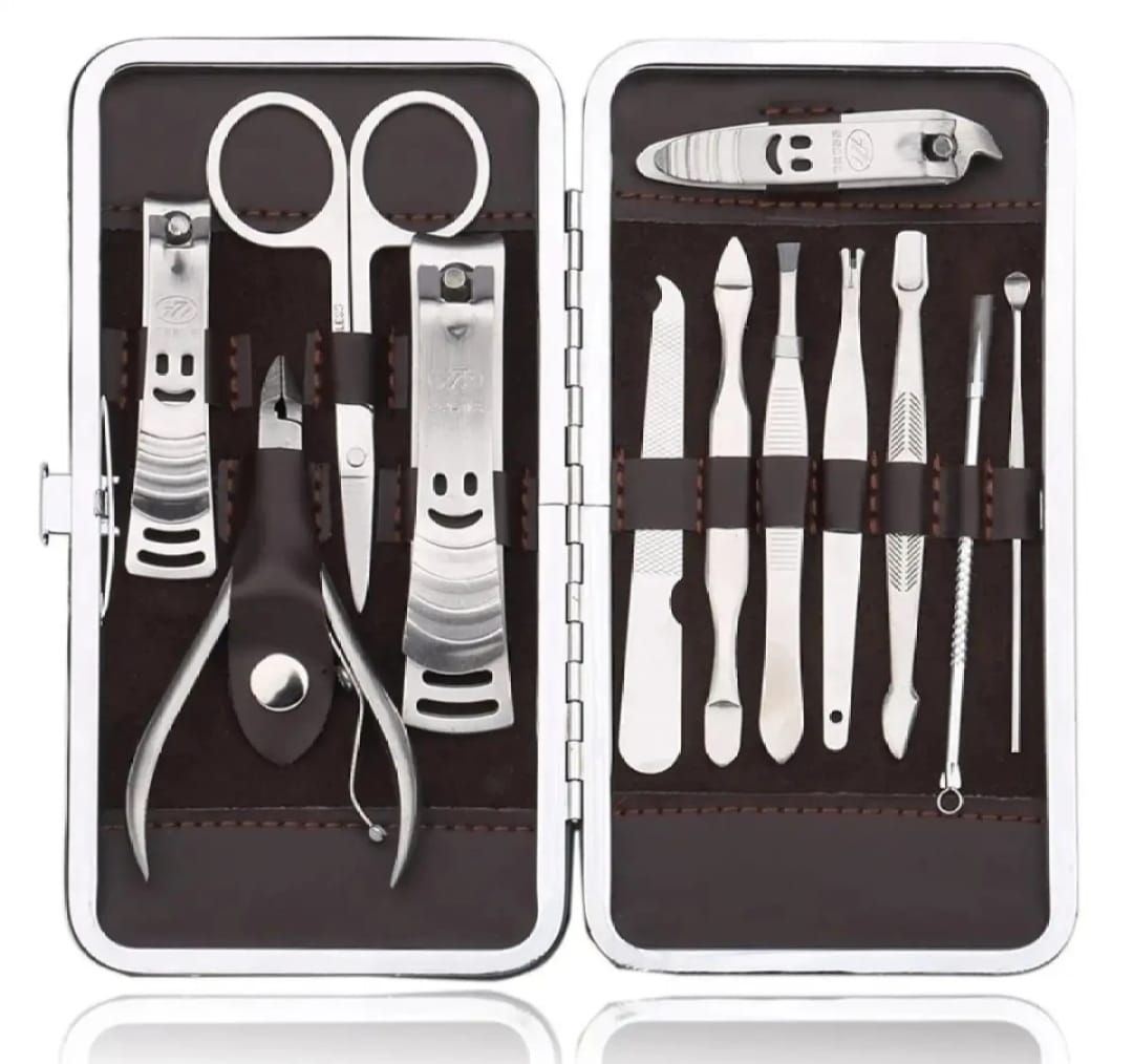 Picture of Manicure Set Pedicure Nail Clippers 12 Pieces Stainless Steel Professional