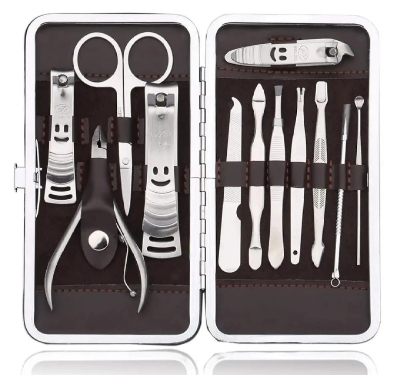 Picture of Manicure Set Pedicure Nail Clippers 12 Pieces Stainless Steel Professional